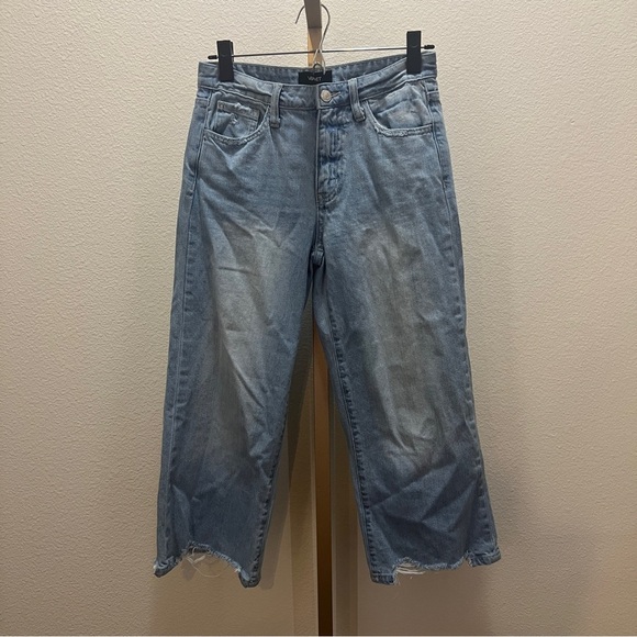 Vervet jeans crop wide leg distressed 25 - Picture 1 of 7